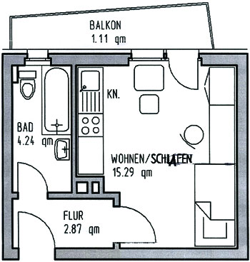 Grundriss meiner ersten eigenen Wohnung